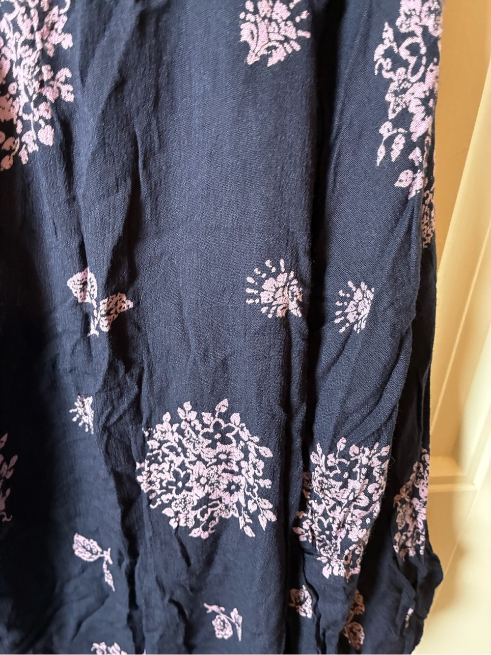 Skies Are Blue Navy Tunic with Pink Floral Print - Picture 2 of 6